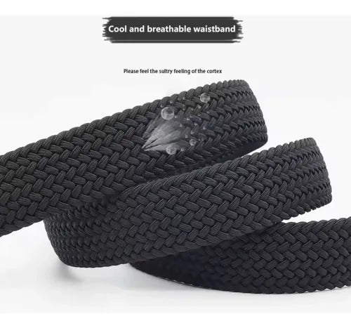 Cinturón Elástico Hombre Tejido Trenzado Premium Cinturones