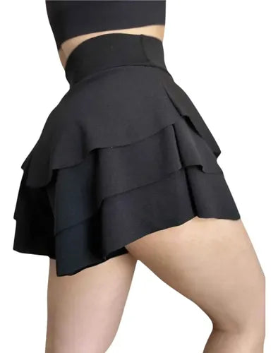 Falda Short Mujer Mini Falda Tela Sofia 3 Capas Verano Moda