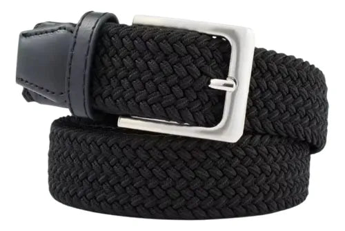 Cinturón Elástico Hombre Tejido Trenzado Premium Cinturones