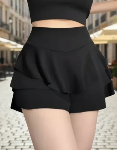 Falda Short Mujer Mini Falda Tela Sofia 3 Capas Verano Moda