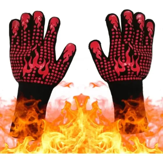 Guantes Alta Temperatura Cocina Asado Parrilla Bbq Set 2 Jrc