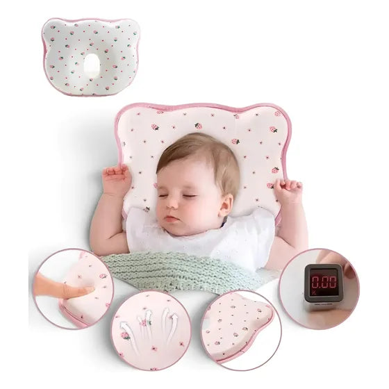 Almohada Cojín Bebé Anti-plagiocefalia Cabeza Plana Y Funda