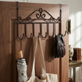 Gancho Perchero Colgante Metal 7 Espacios Ganchos Para Puerta Colgador Organizador Multiuso Ropa Cocina Baño Dormitorio Hogar Sin Instalar JRC ORIUS