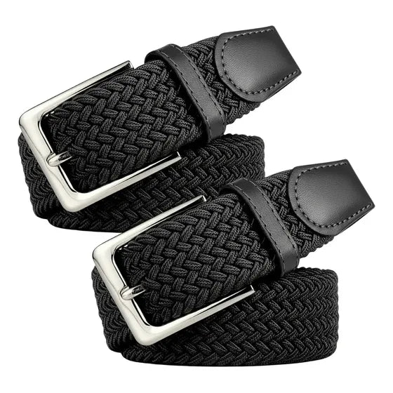 Kit de Cinturones Zyara Up Elásticos Trenzados para Hombre y Mujer - Sin Agujeros