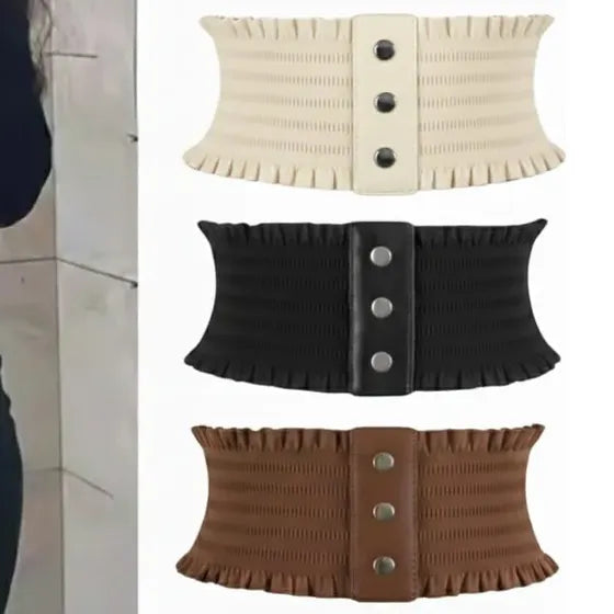 Cinturón Mujer Elásticado Casual Elegante Ancho 10cm Premium