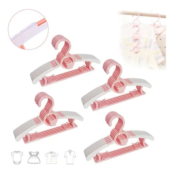 Perchas Bebé Extensibles CERE Antideslizantes Pack 30 Gancho Ropa Niños