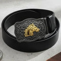 Cinturon Cinturones Hebilla Metalica Caballo Ecocuero 130cm