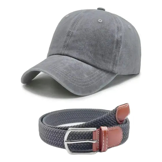 Pack Jockey Gorra Algodon + Cinturon Elasticado Premium Jrc