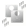 2 Placas Reparación Bisagras KMT Tools Acero Inoxidable Madera Puertas