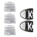 Kit de 3 pares de cordones blancos para zapatillas All Star de 120 cm