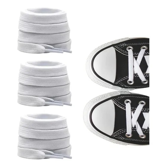 Kit de 3 pares de cordones blancos para zapatillas All Star de 120 cm