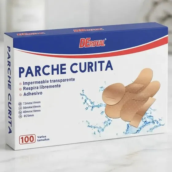 Pack 100 Parche marca genérica 4 Tamaños Aprueba De Agua