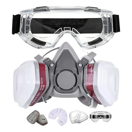 Mascarilla Antigas 6200+12filtros Algodón P100/ácidos/orgáni