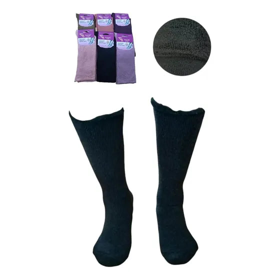 6 Calcetas Algodón Diabético Circulacion Mujer Invierno