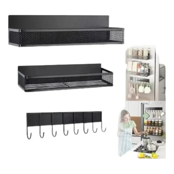 Kit 3 Estante De Almacenamiento Magnético Multifuncional Hgr