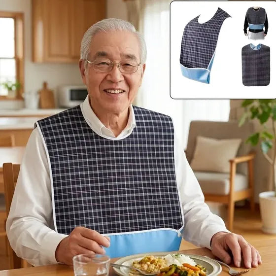 Baberos Impermeables Para Adultos Delantales Cuadriculados